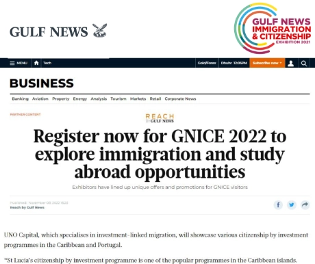 Press Release for Gulf News Immigration and Citizenship Exhibition